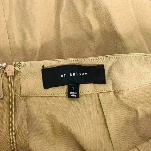 En Saison Wrap Tan Skirt - Picture 7 of 8